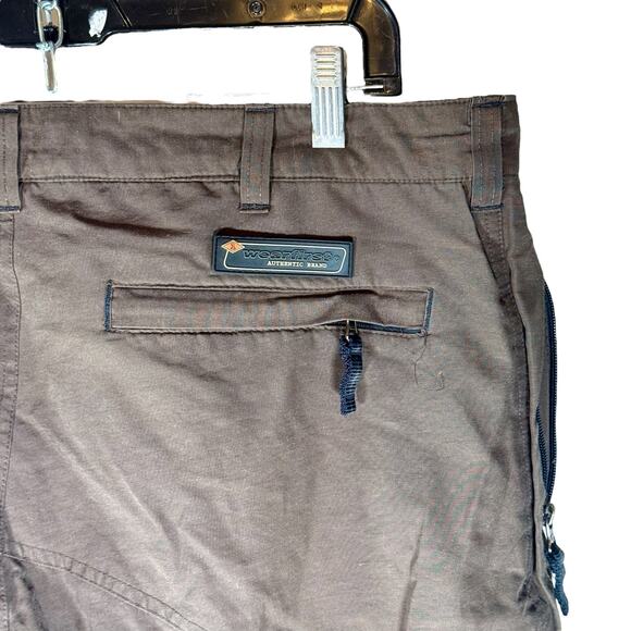 Wearfirst Men's 38x32 VTG Brown Cargo Pants Utililty Hiking Orange Mesh Lined - Picture 10 of 12
